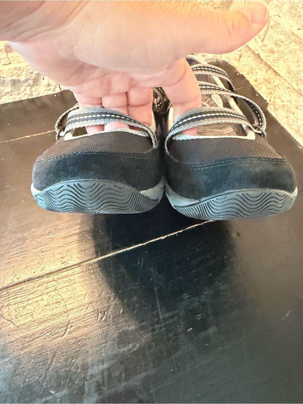 DANSKO Haven Mary Jane Flats Shoes-Size EU 37 Black Suede Mesh Straps Slip On - Picture 12 of 12